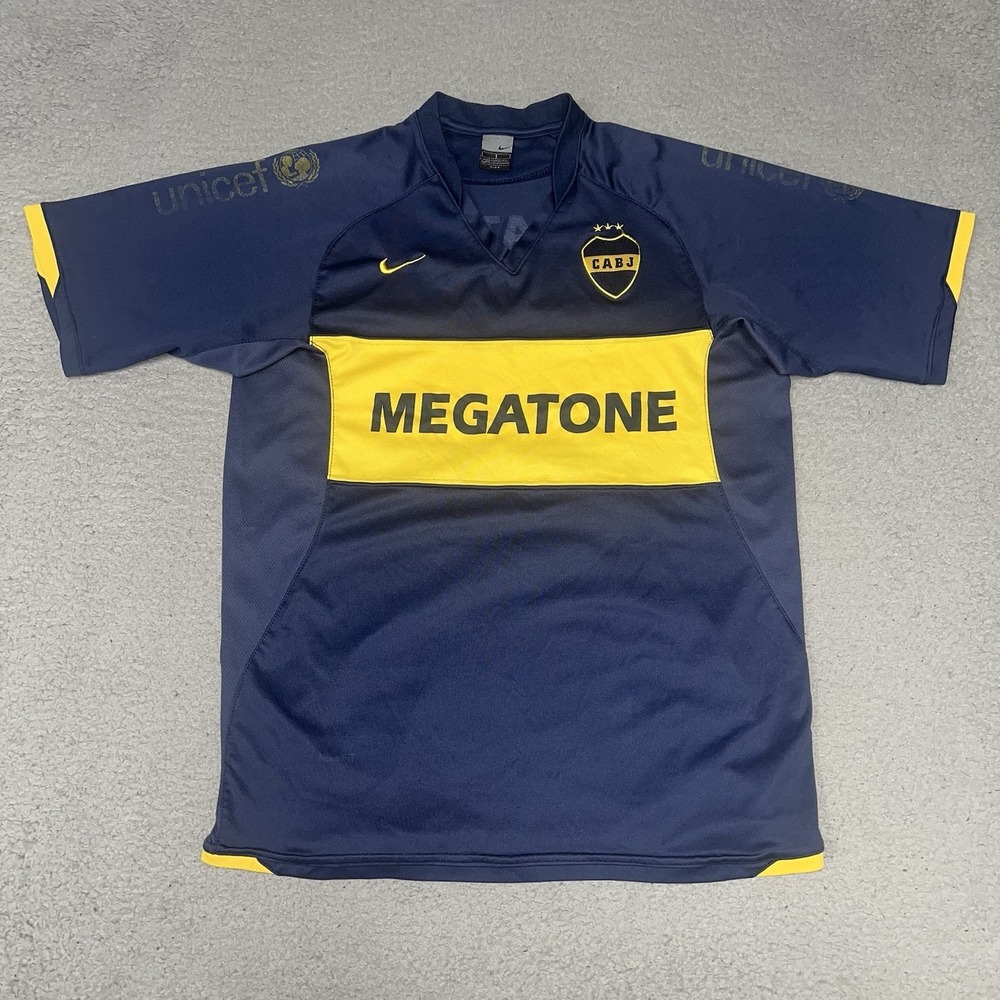 Nike Argentina Boca Juniors Soccer Futbol Jersey Men Sz 1 (S) 2007-08 217900-410